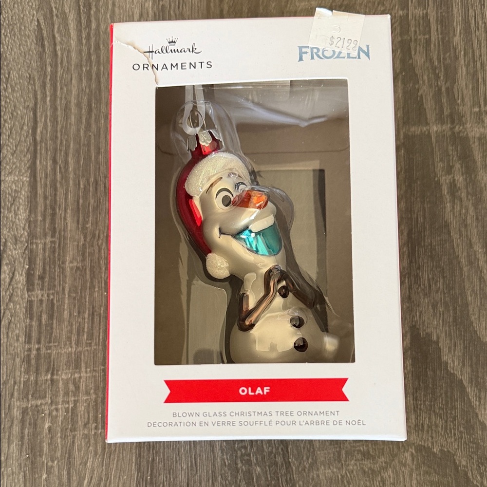 Hallmark Frozen Olaf Ornament - Red, White, Silver